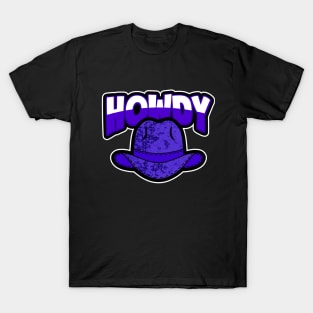 HOWDY Yall Western Blue Cowboy Hat T-Shirt